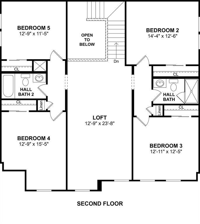 The Davenport floor plan by K. Hovnanian Homes. 2nd floor shown. *Prices, plans, dimensions, features, specifications, materials, and availability of homes or communities are subject to change without notice or obligation.