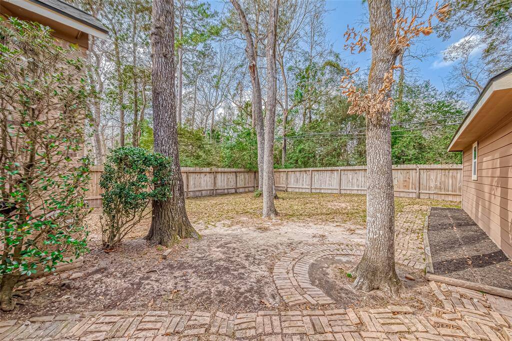 Plenty of room in the fenced in backyard to run and play.