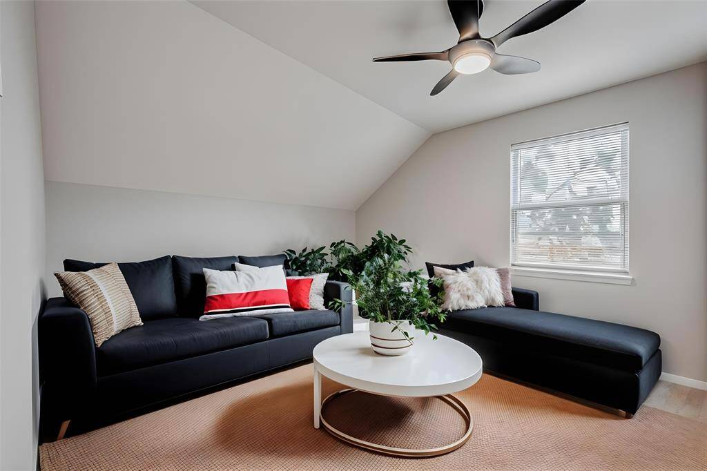 Visually Staged Bedroom to show potential and versatility of the floor plan.