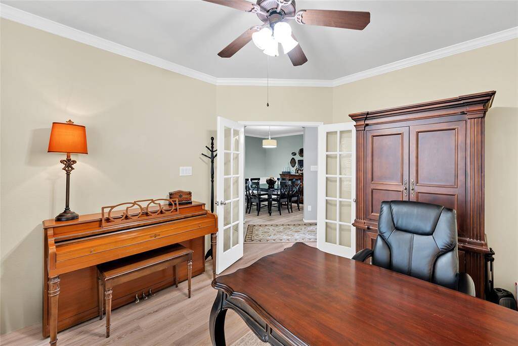 French doors for privacy in the home office