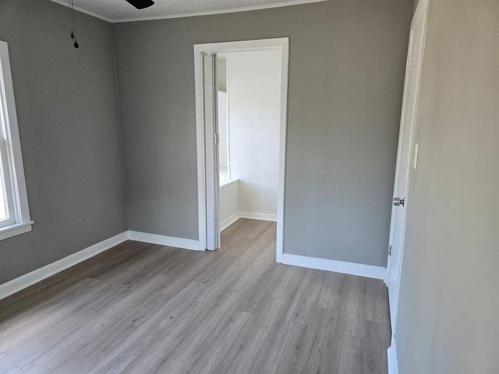 Bedroom with walk in closet