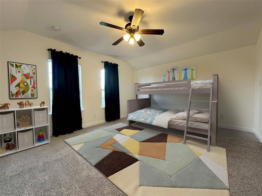 Upstairs bedroom virtually staged