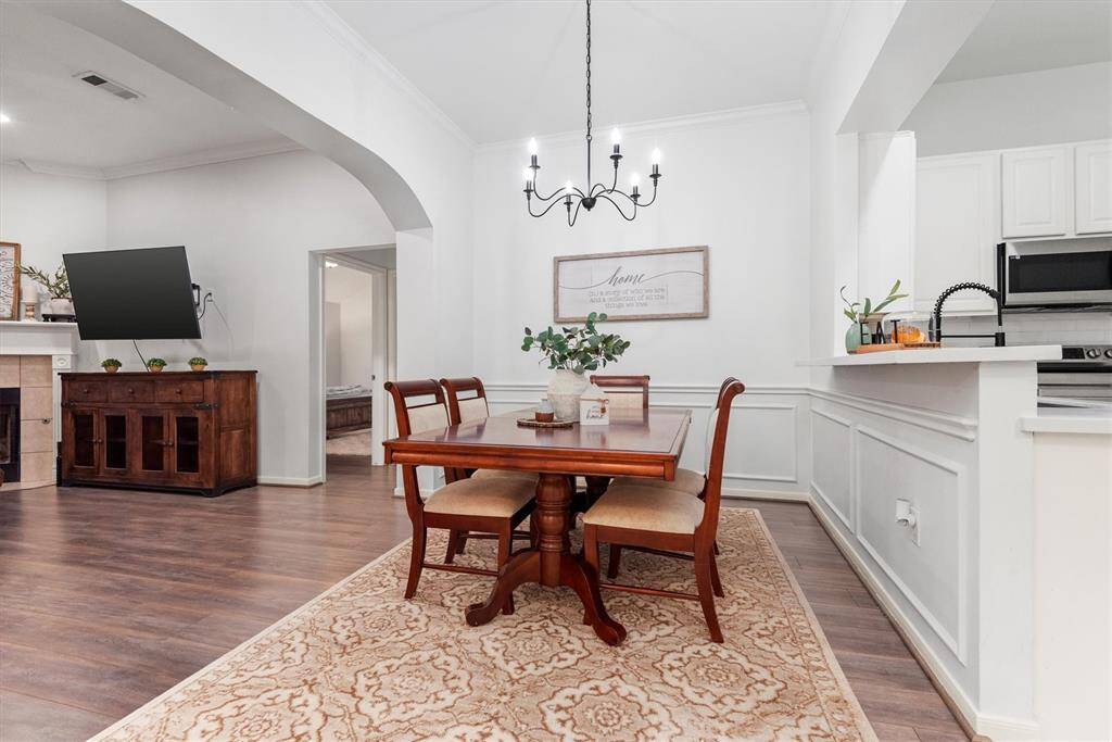 This just feels like home!  The high ceilings and detailed molding make this space.