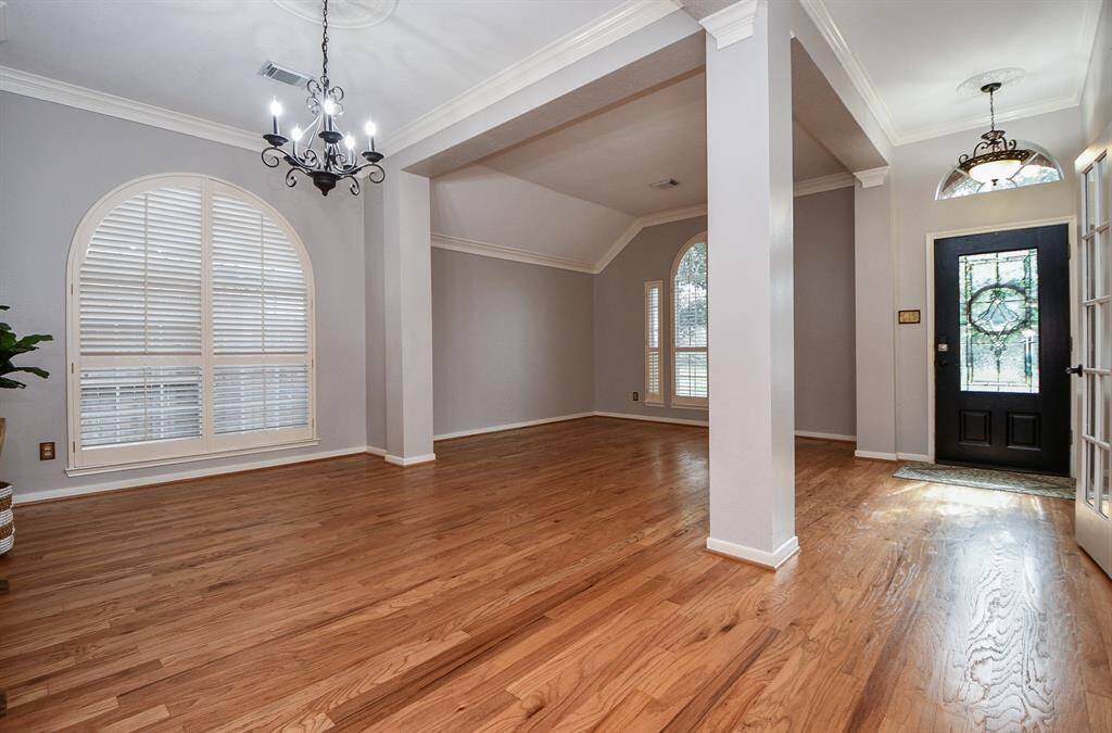 Gorgeous newly refinished wood floors through home!!