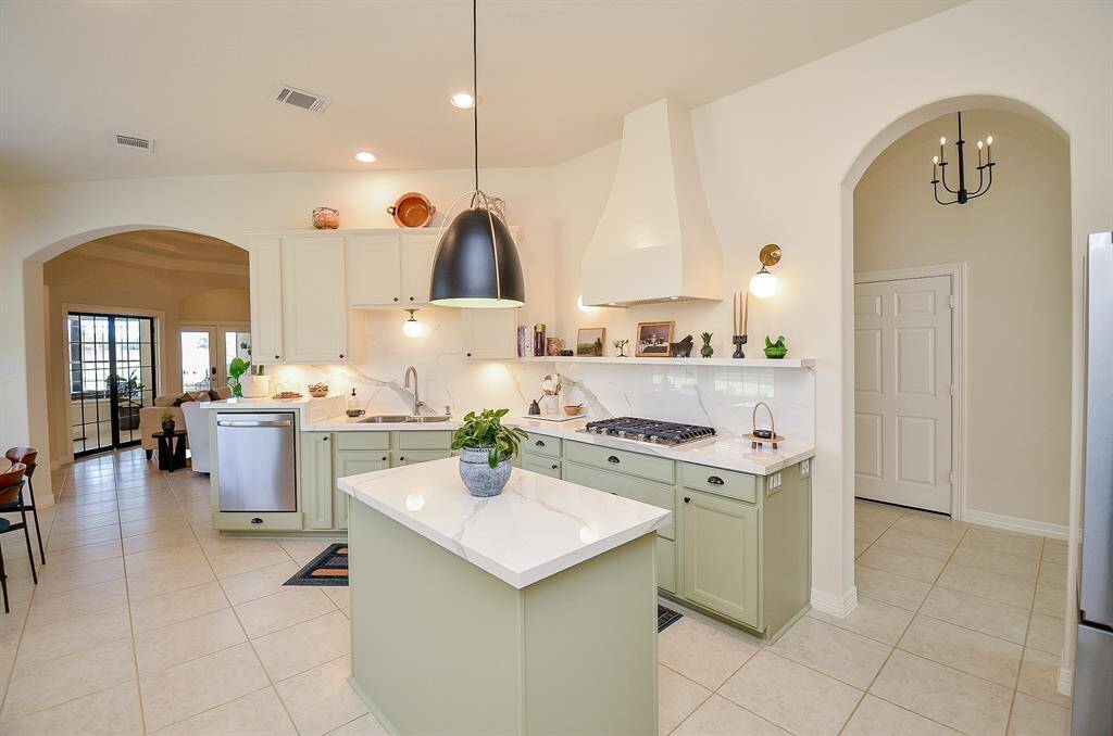 All cabinets have soft close hinges, and dishwasher was elevated for easy filling.