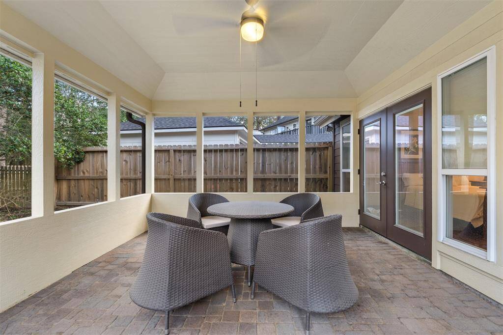 STUNNING porch right off the primary bedroom.