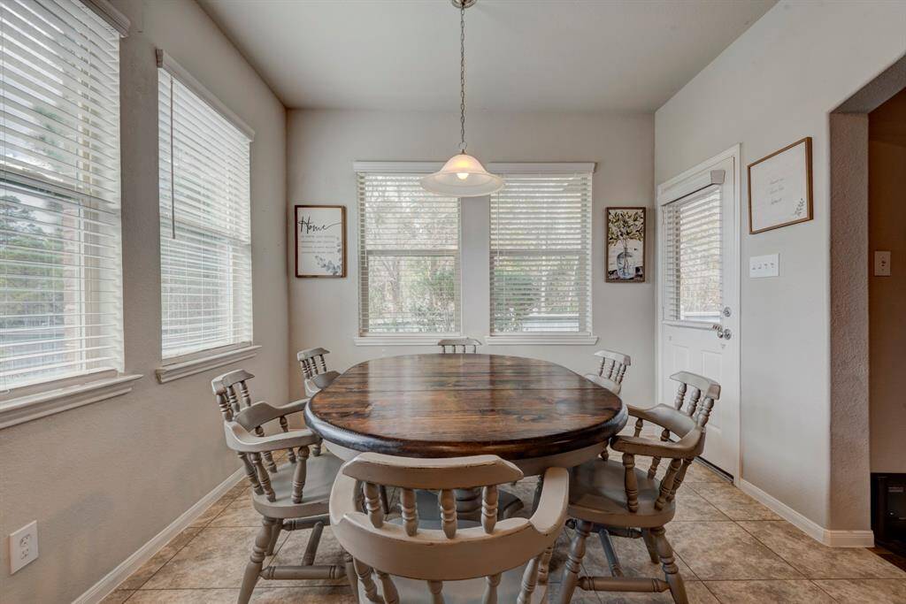 dining area is large enough for an oversized table.