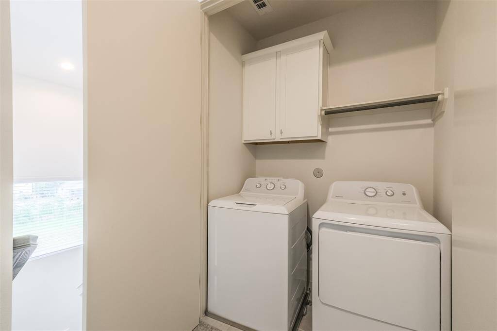 Bask in the convenience of having a washer and dryer right in your home, offering the ultimate in laundry accessibility.