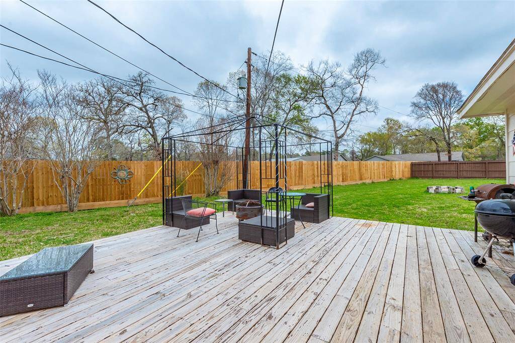 The main home has a private patio. There is a hot tub off the primary closet around the corner.