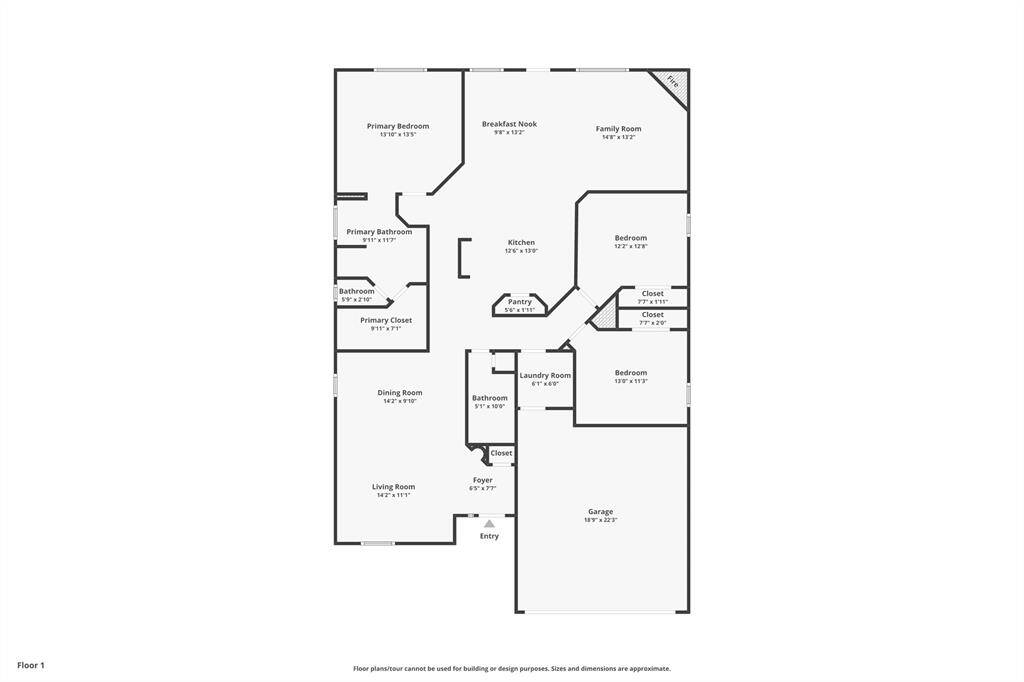 Check out the split bedroom layout of this fabulous one-story home!