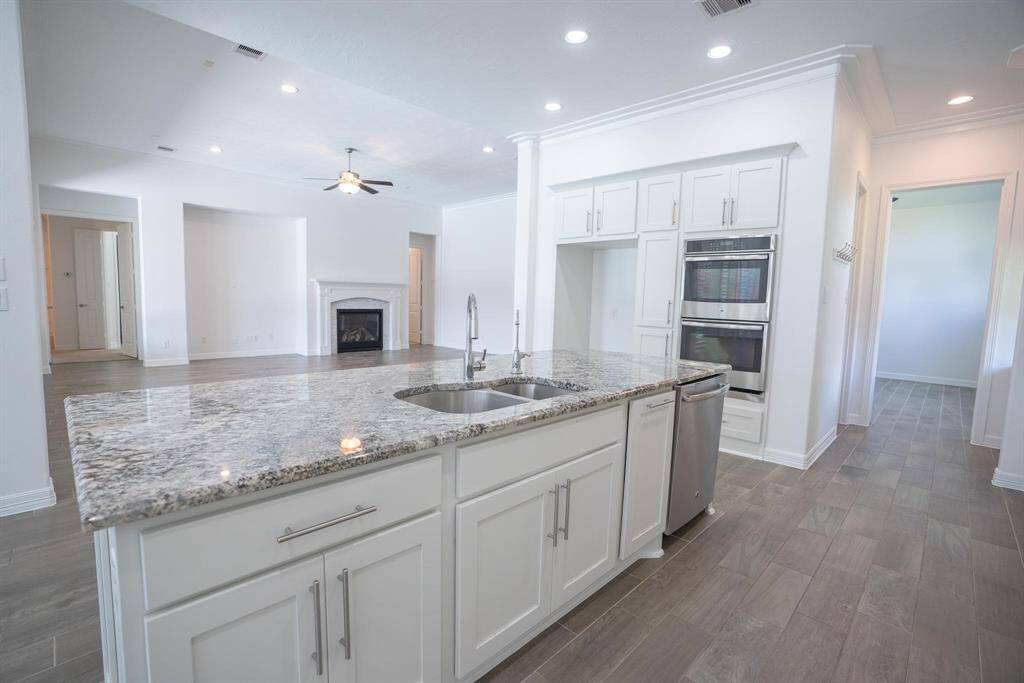 Kitchen open to living room