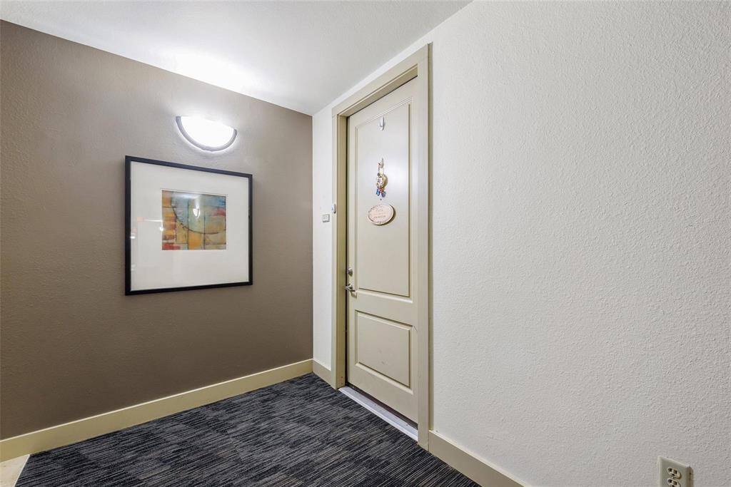 The front door to the end unit is inviting.