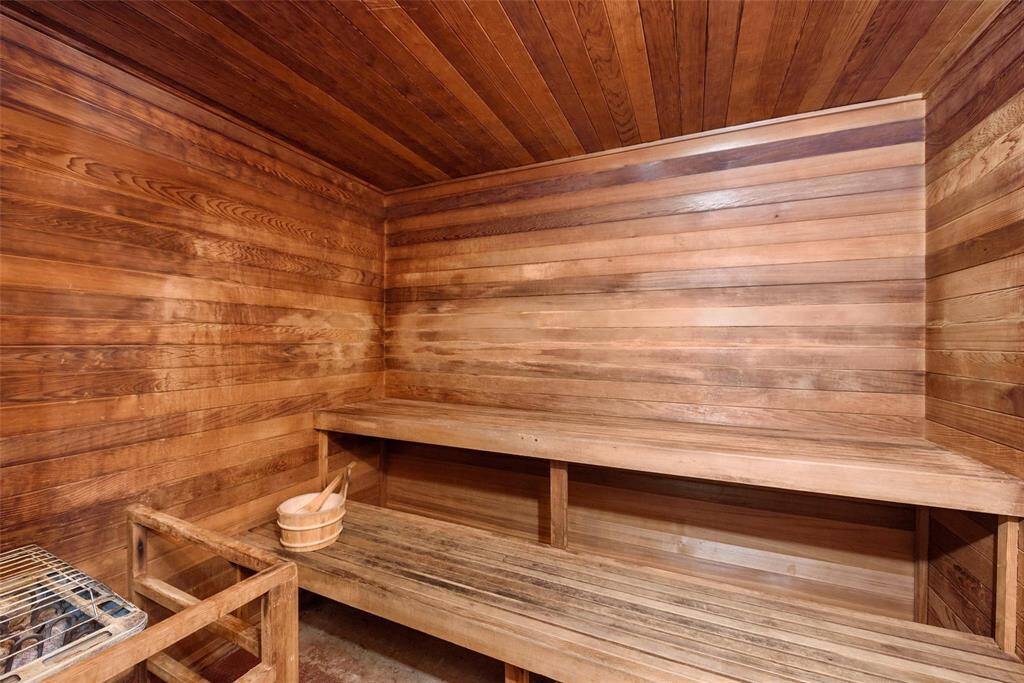 Residents also have access to a sauna in the building.