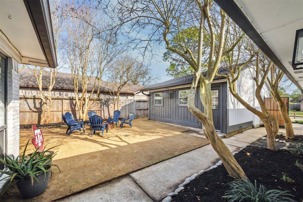 The courtyard is wonderful for a quiet space to relax or entertain! This view is from the entry way/front door.
