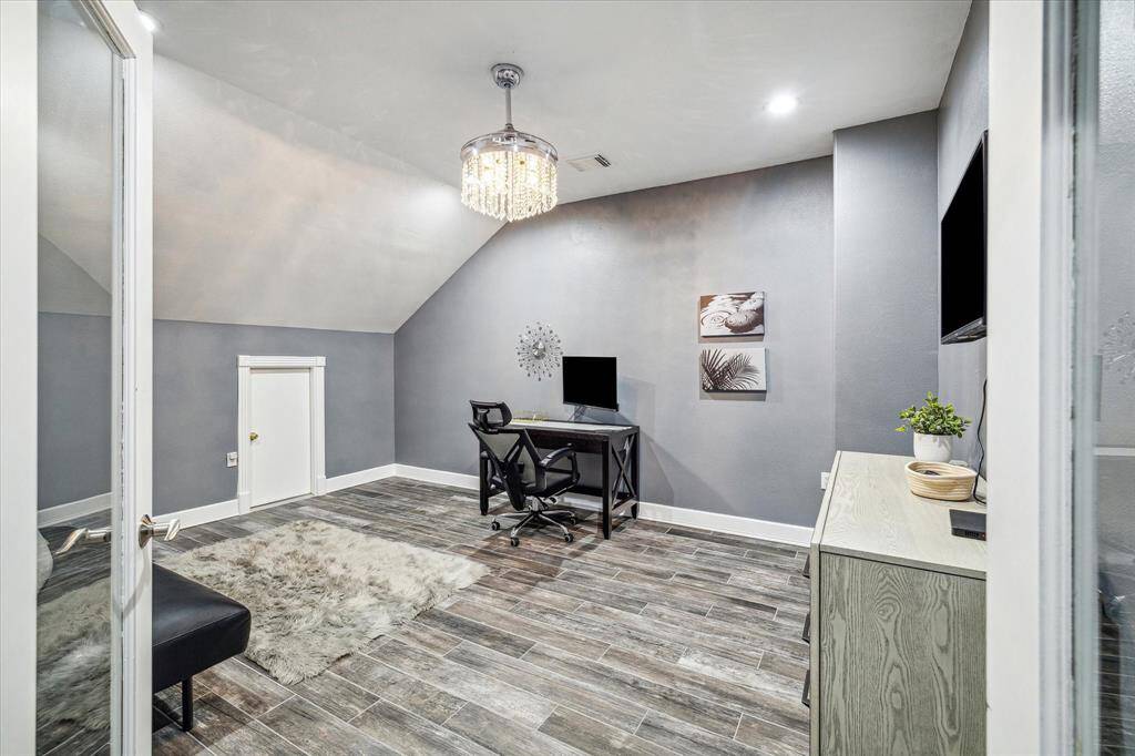 Upstairs movie room