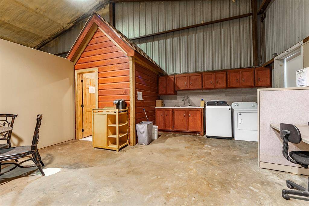 This is the Tech Desk and kitchenette lounge area in the warehouse.
