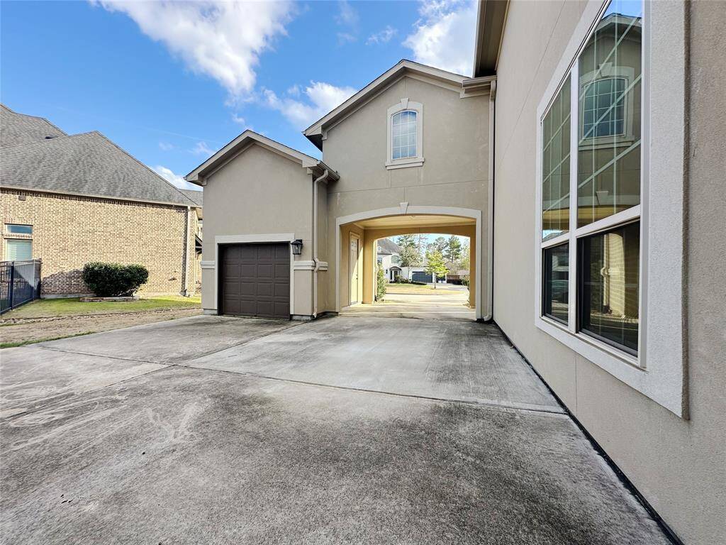 Driveway from garage looking toward street