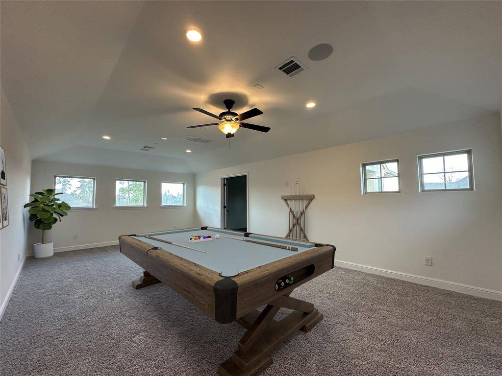 Large backyard with fenced in and bricked