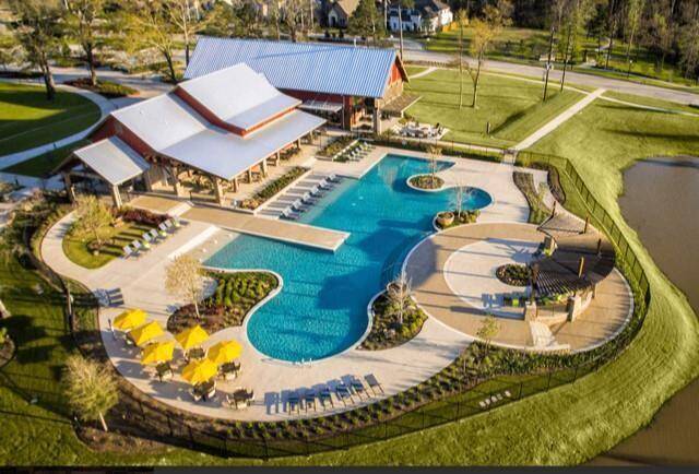 Aerial view of clubhouse