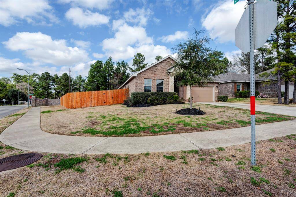 Home sits on a very large corner lot.