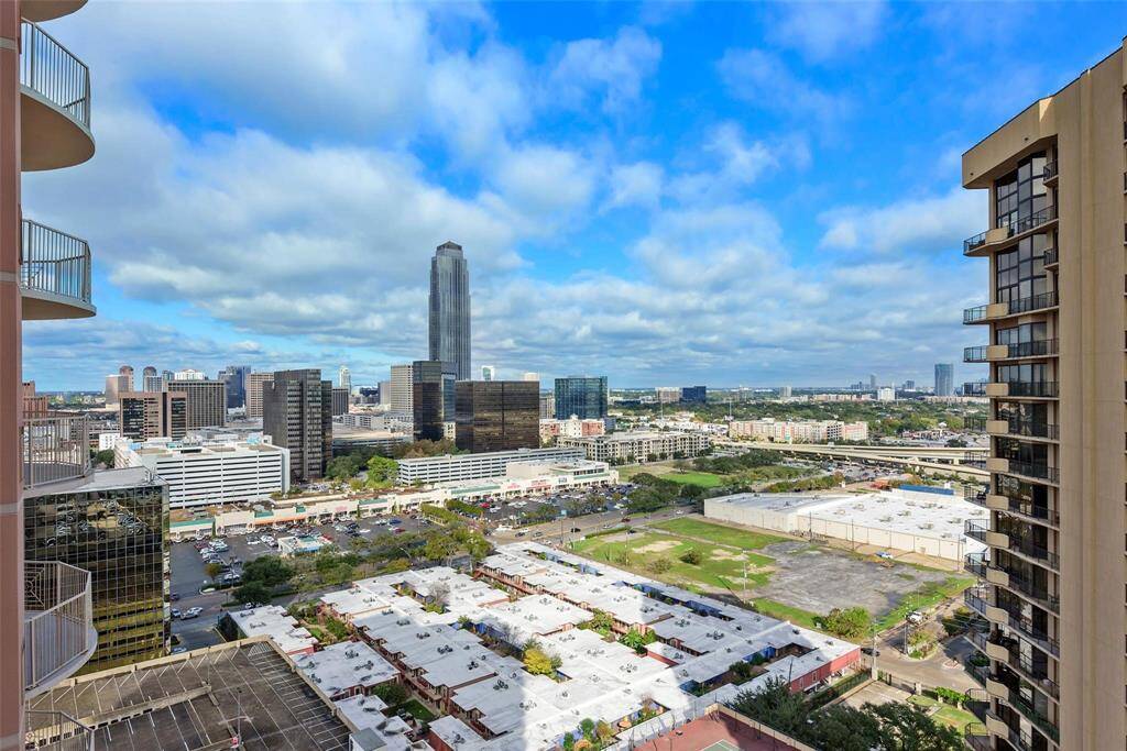 This condominium has amazing views of the galleria and downtown Houston!