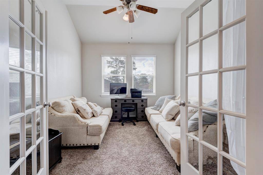 Home office is being utilized as a private sitting area but can be an office or game room.