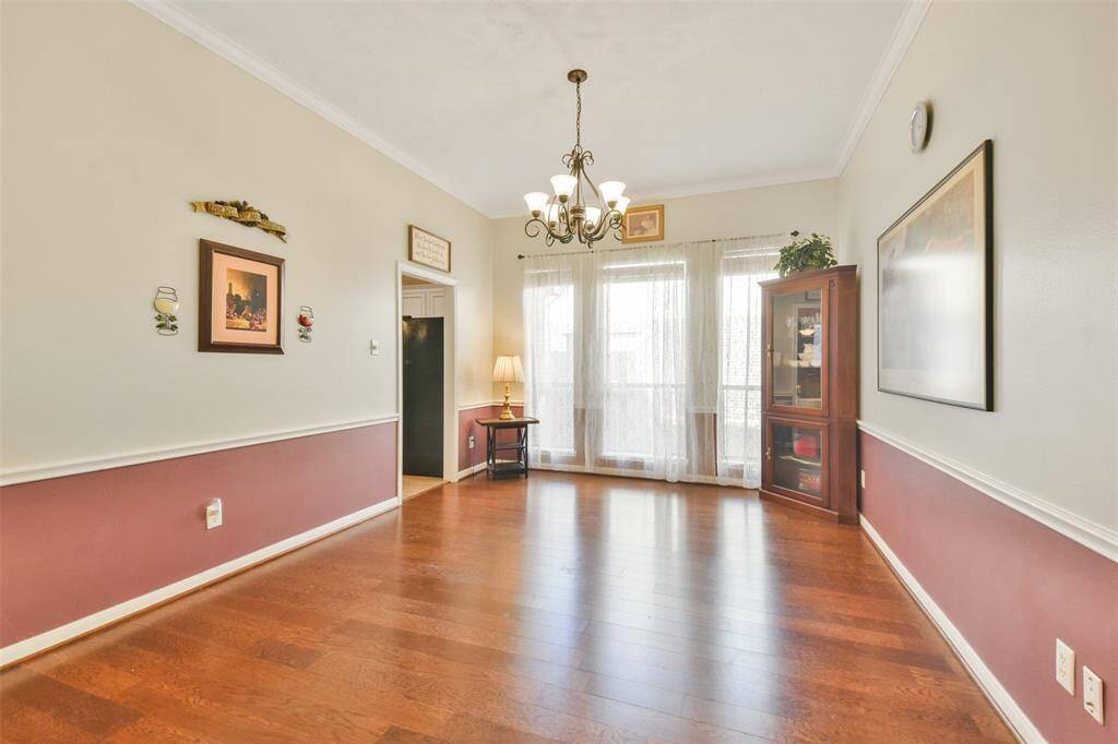 Formal dining room that can easily transform into an office or separate living space.
