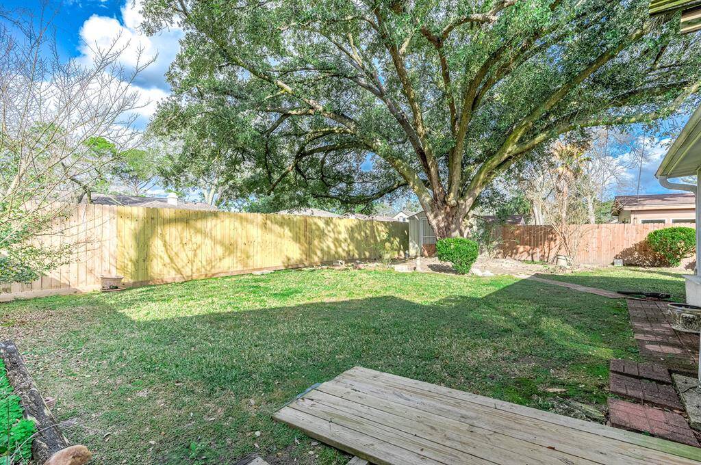 Back yard from Deck