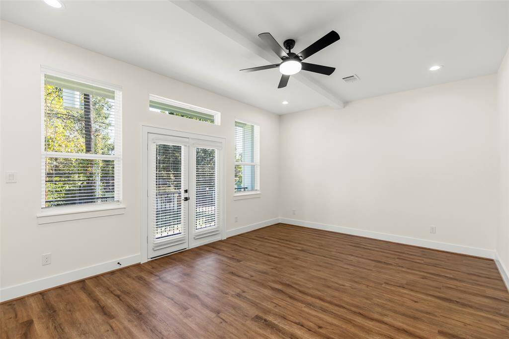 Primary suite on 2nd floor, with private balcony