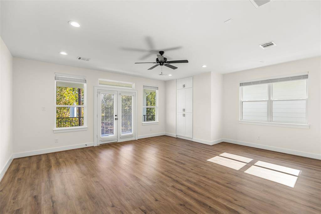 Game Room looking to the large covered porch