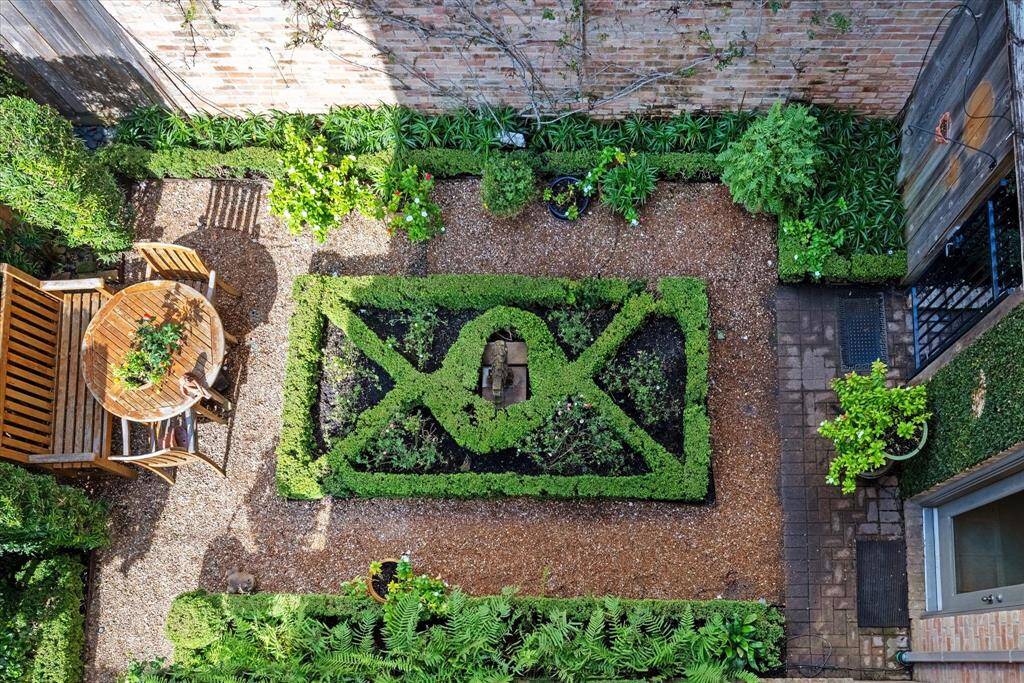Are you sure this is not Paris? View from the third floor into the manicured courtyard.