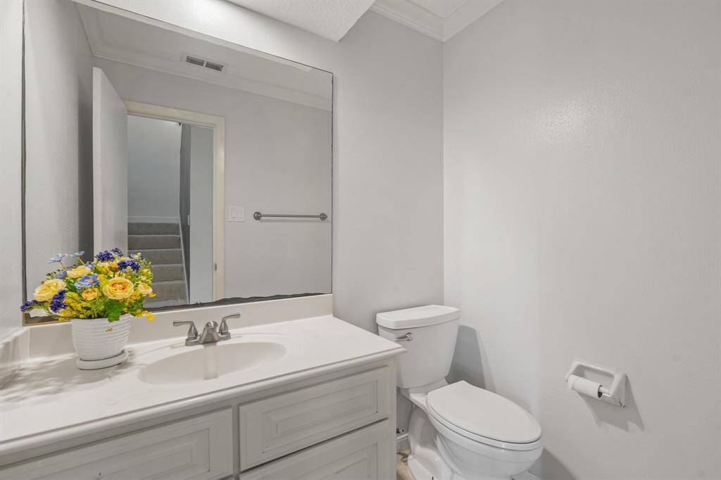 Half bath downstairs.