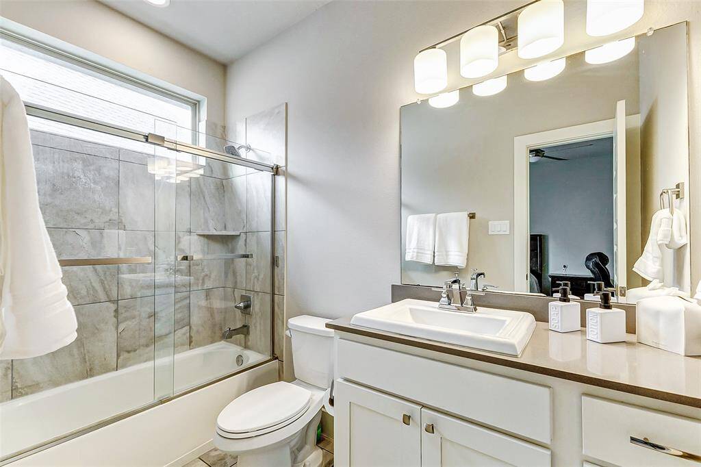 Shower tub combo with glass doors
