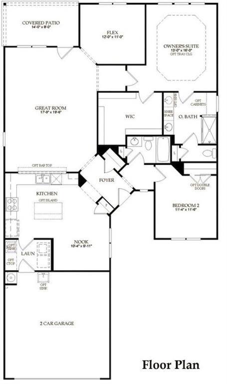 Surrey Crest Floor Plan - This layout features a flipped design with the driveway located on the right.