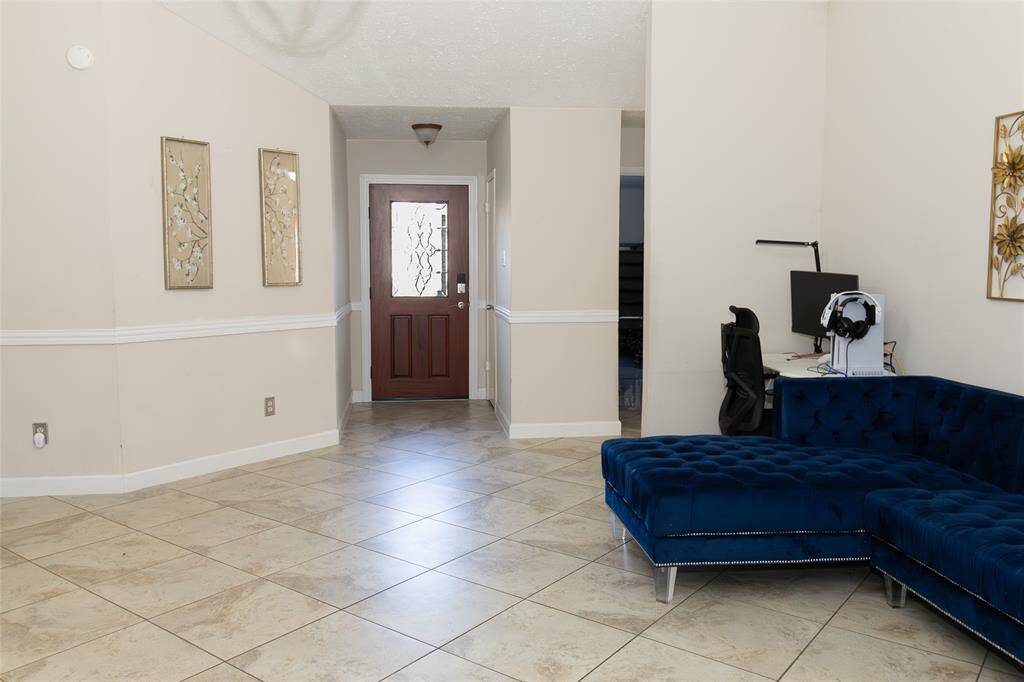 Living room and entryway