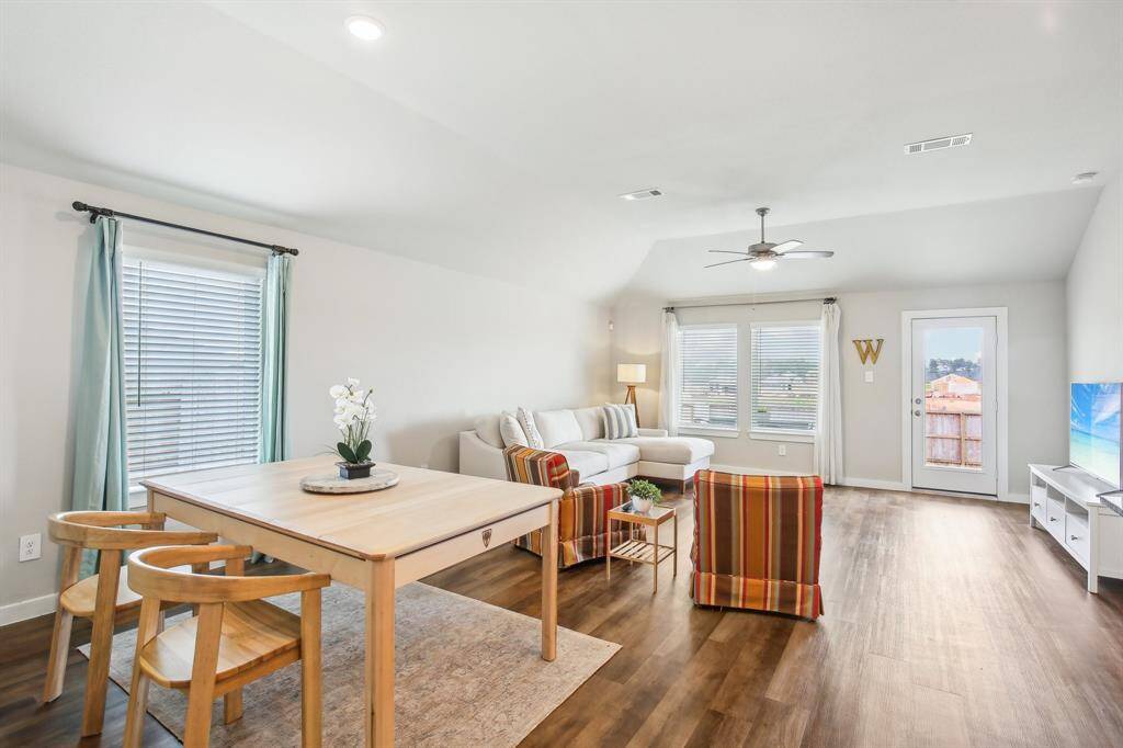Dining area off of kitchen and living room.