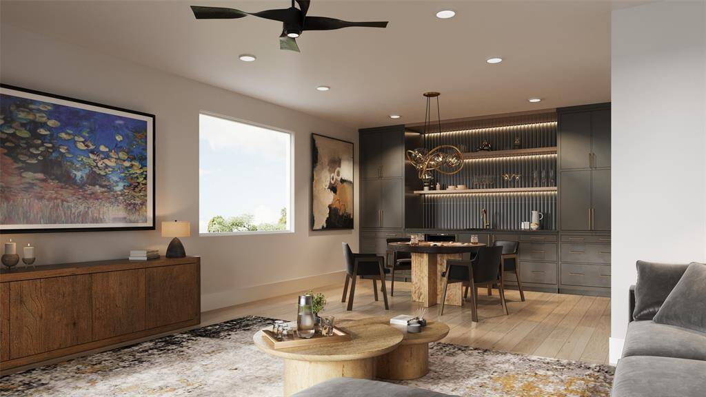 Rendering-Wine room and stairs.
