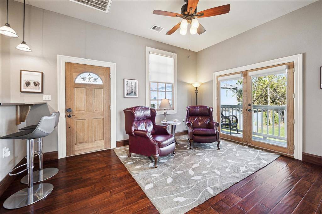 Enjoy a spacious indoor-outdoor living area that opens to a wide balcony.