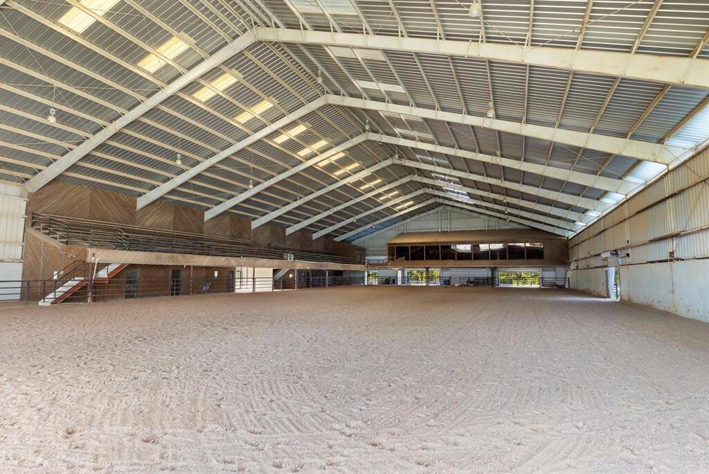 Indoor viewing and riding arena.