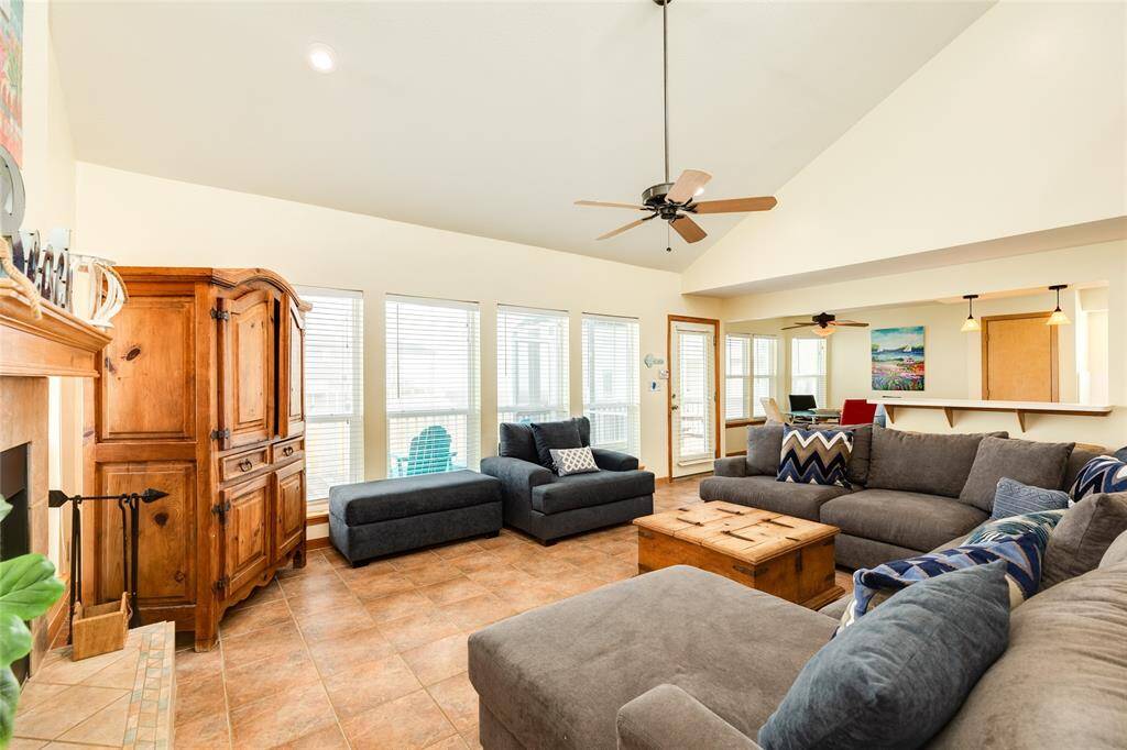 Sturdy tile flooring is easy to maintain at the beach