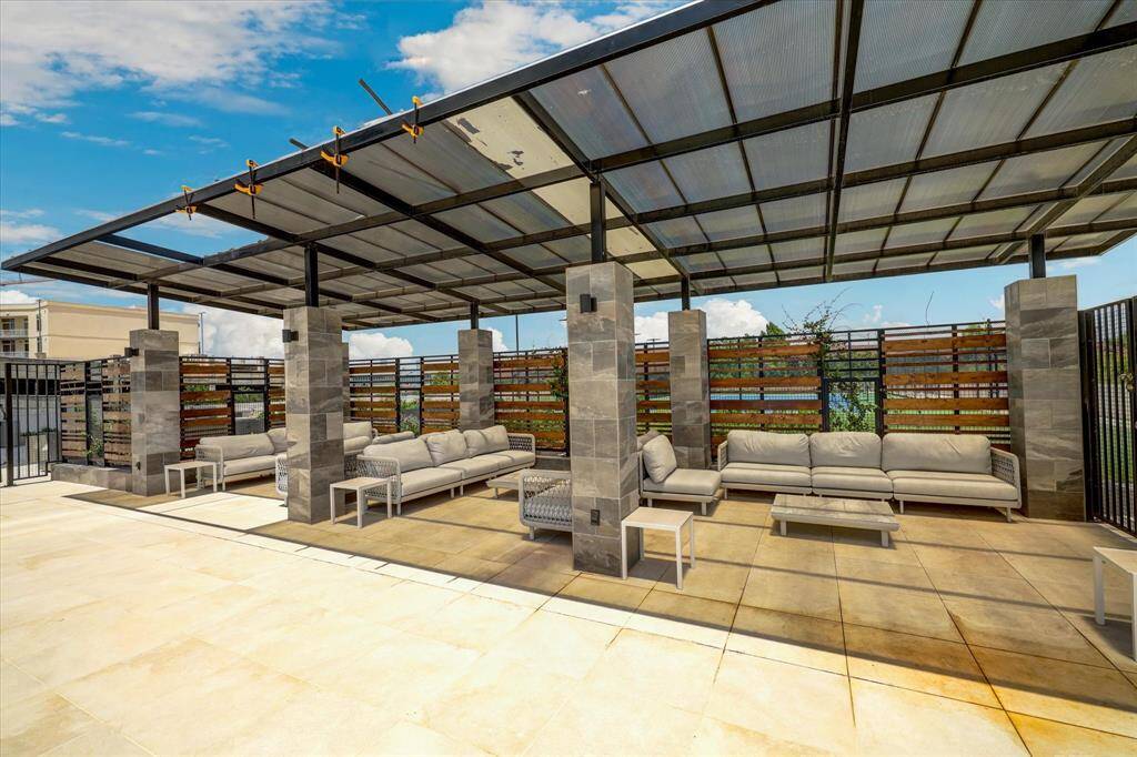 Lounge in these cabana chairs and couches along the pool.