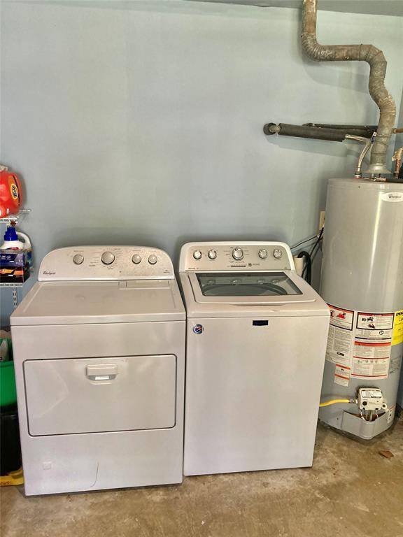 Washer and dryer included.
