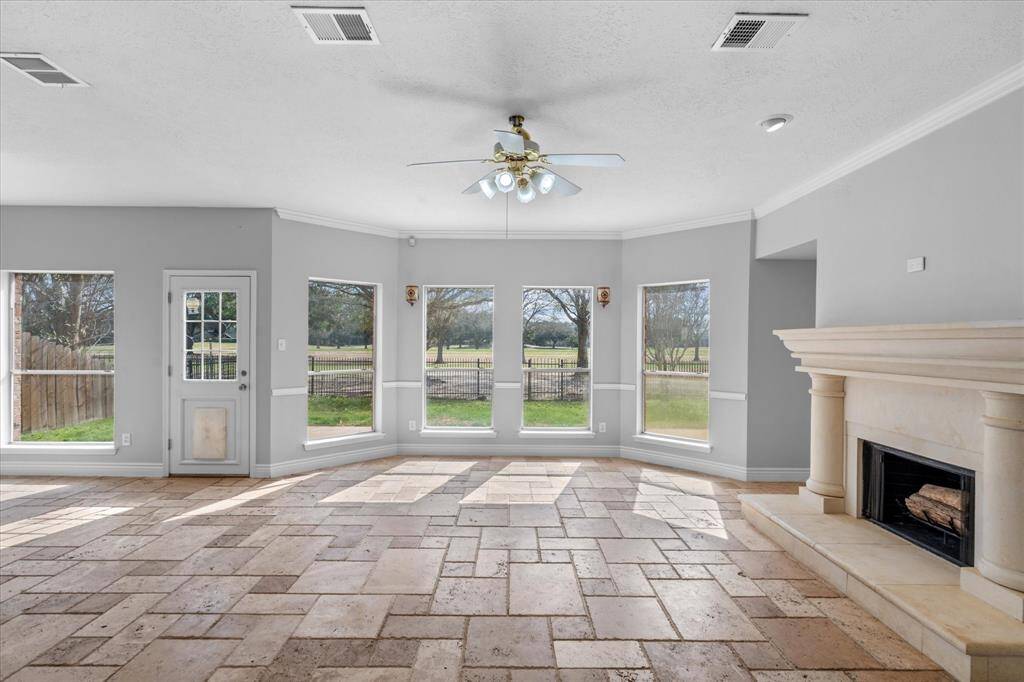 Open living over looking the golf course.