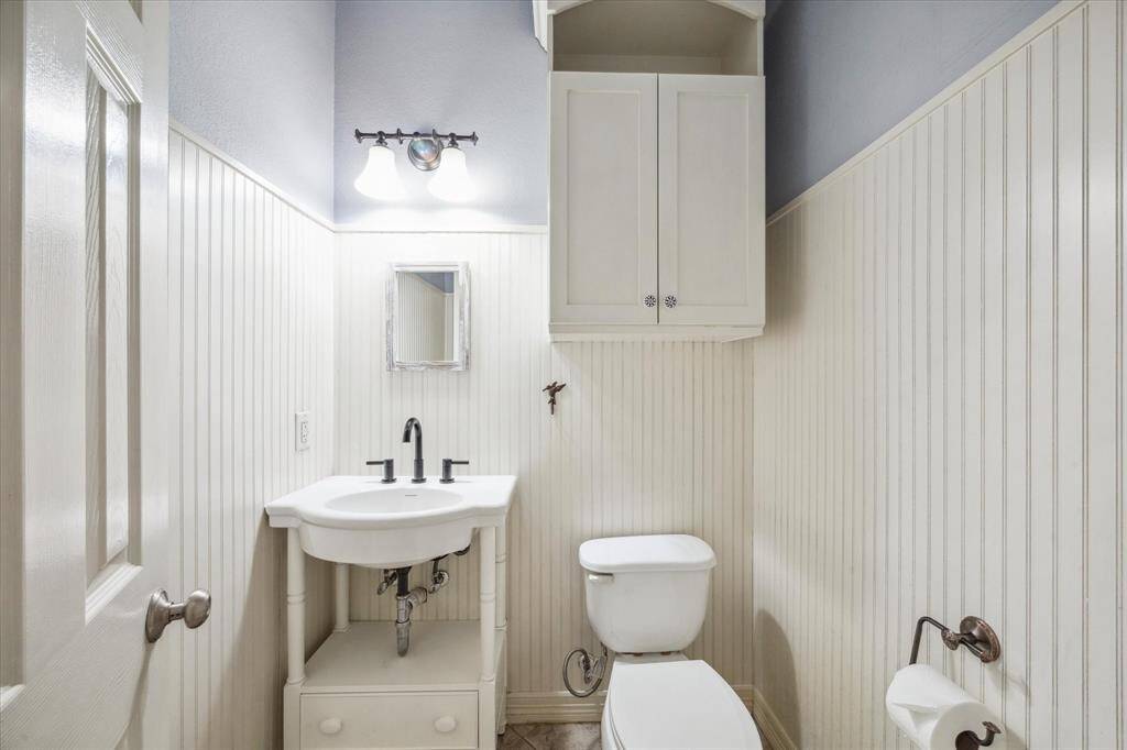 1/2 bath off from the Living room and home office