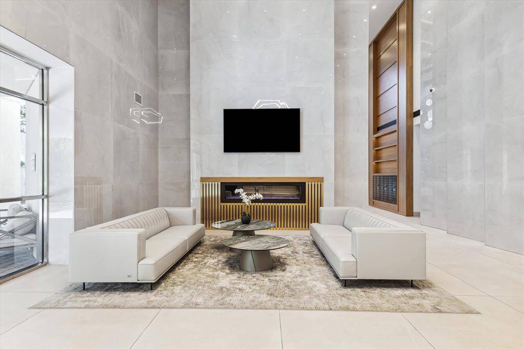 View of separate gathering area in the lobby.