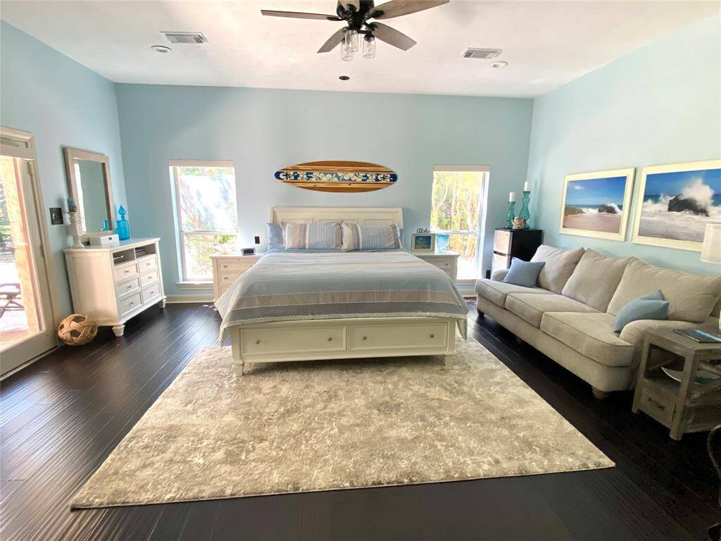 Master bedroom staged as a meeting room for the church