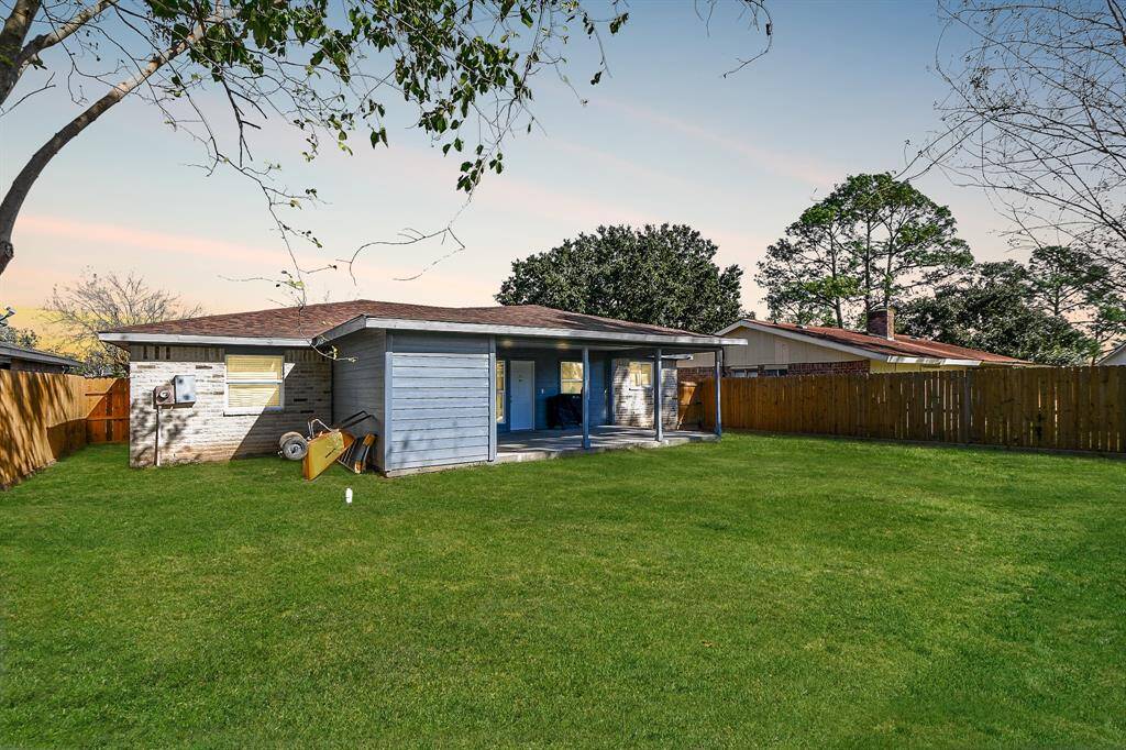Welcome to your new backyard! Check out all of that wonderful space for the kids and pets to run around in.