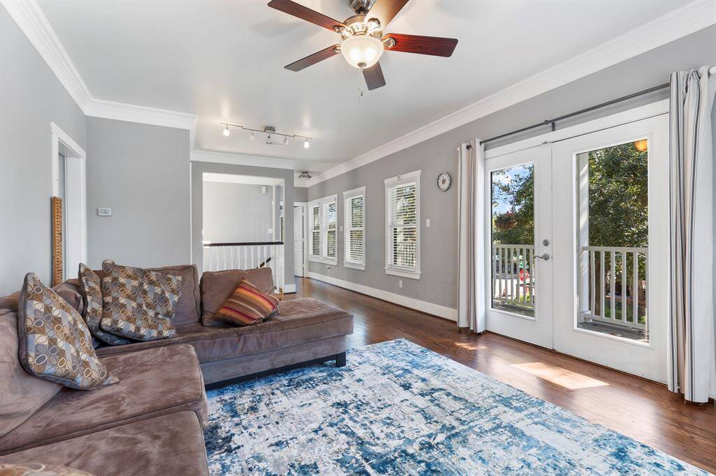 Game room upstairs opens to upstairs balcony.