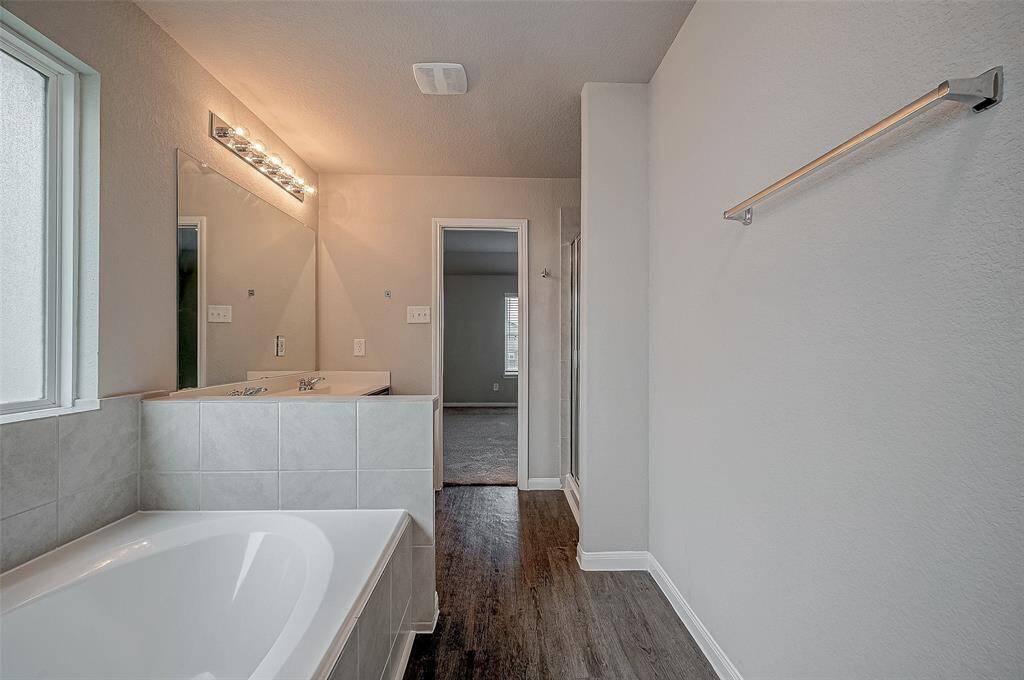 Large soaking tub