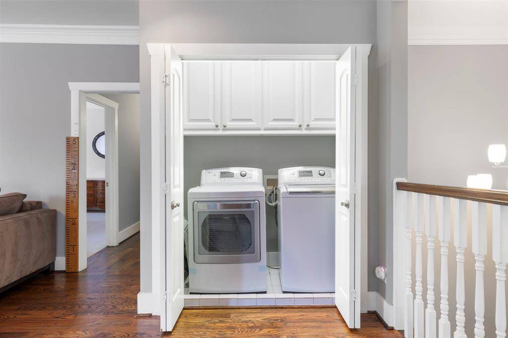 Laundry upstairs.